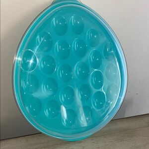 New Egg Carrier, Deviled Egg 🥚 Tray carries 24 eggs, turquoise blue with lid